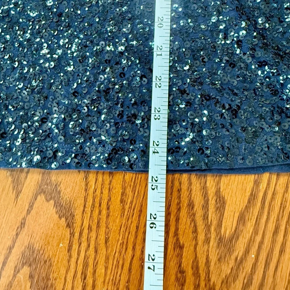 J. Crew Navy Blue Sequin Sleeveless Tank Top Size Large - Picture 11 of 11